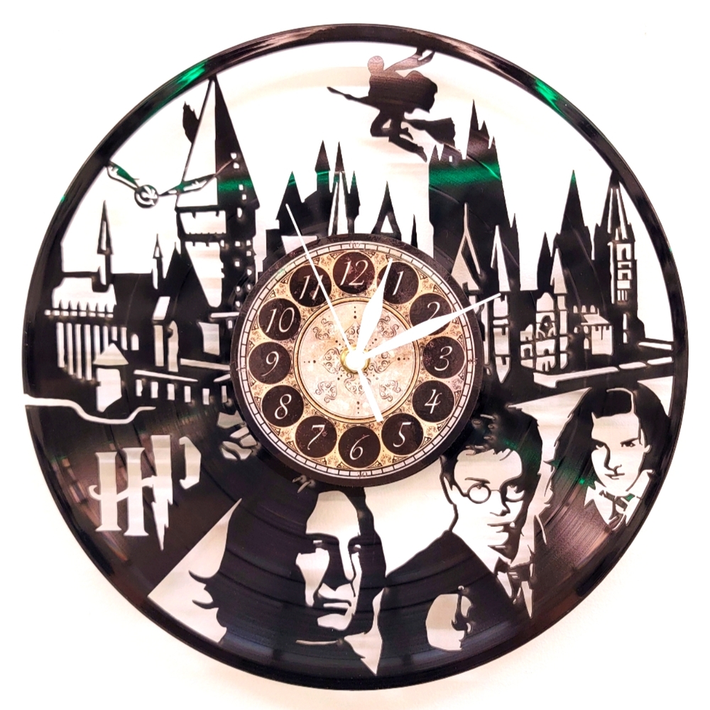 HARRY POTTER vinyl record clock